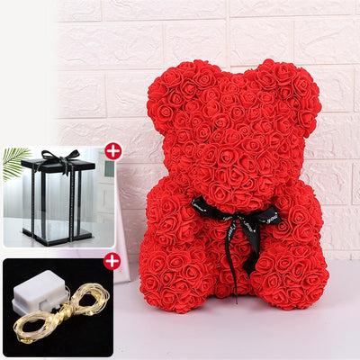 Artificial Flower Rose Bear