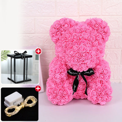 Artificial Flower Rose Bear