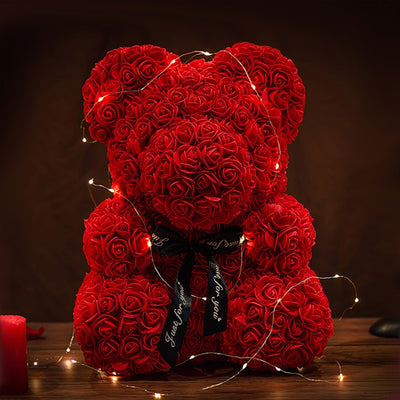 Artificial Flower Rose Bear