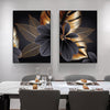 Abstract Leaf Triptych Canvas